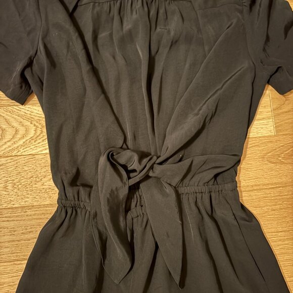 Aritzia Wilfred Croisees Black Tie Front Romper Size Small - Picture 3 of 4